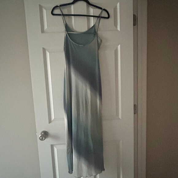 See You Monday Maxi Mesh Lined Bodycon Blue Green Dress Size Small Worn one time - Picture 11 of 12